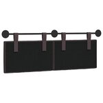 vidaXL Tête de lit suspendue Marron foncé Tissu