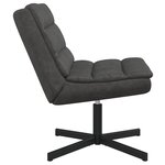 vidaXL Chaise pivotante Noir profond Polyester  Métal Standard Pivotant