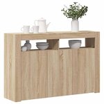 vidaXL Buffet avec lumières LED chêne sonoma 115 5x30x75 cm