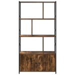 vidaXL Étagère Chêne fumé 80 x 30 x 155.5 cm Bois d'ingénierie