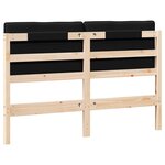 vidaXL Tête de lit capitonnée Marron et Noir 150 cm Pin massif