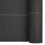 vidaXL Membrane anti-mauvaises herbes noir 1 5x50 m PP