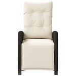 vidaXL Ensemble de bistro 3 Pièces avec coussins marron résine tressée