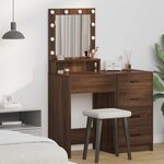 vidaXL Coiffeuse Chêne brun 50 x 41 x 135 cm Bois d'ingénierie