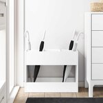 vidaXL Porte-parapluie Blanc 65 x 24 x 50 cm Bois d'ingénierie