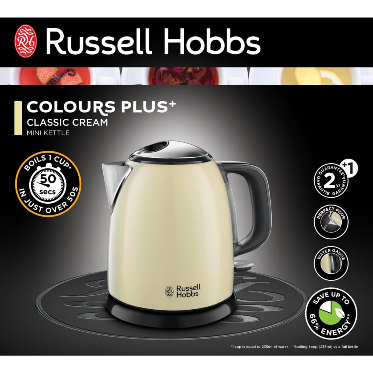 Russell hobbs bouilloire mini colours plus gris 2400 w 1 l - La Poste