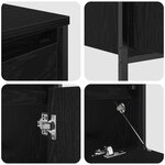 vidaXL Ensemble de mobilier de salle de bain 3 Pièces Chêne noir