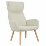 vidaXL Chaise de relaxation Blanc crème Velours