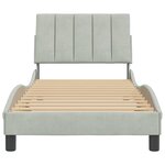vidaXL Cadre de lit sans matelas gris clair 90x200 cm velours
