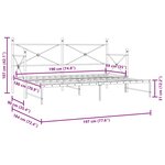 vidaXL Lit de jour avec lit gigogne sans matelas blanc 90x190 cm acier