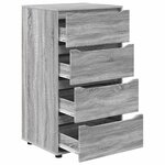 vidaXL Armoires de rangement 2 Pièces Gris Sonoma 60 x 48 x 105 cm