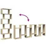 vidaXL Étagère séparatrice de pièce 6 niveaux chêne sonoma 70x24x193cm