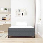 vidaXL Matelas de Lit avec matelas Gris 120 x 190 cm tissu