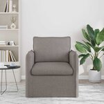 vidaXL Canapé Taupe 195 x 82 x 85 cm tissu