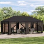 vidaXL Gazebo avec murs latéraux 6 x 3 m Anthracite Polyester et Acier