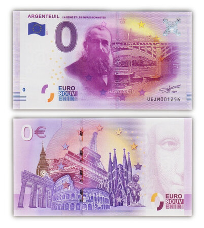 Billet de collection 0 euro souvenir 2017 argenteuil - france - neuf