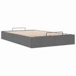 vidaXL Cadre de lit ottoman sans matelas gris foncé 120x190 cm tissu