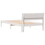 vidaXL Cadre de lit Blanc 75 x 190 cm Bois massif en pin