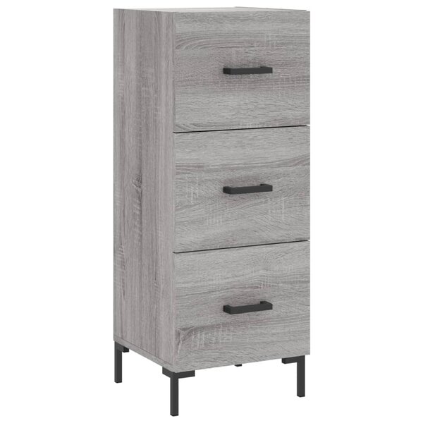 vidaXL Buffet Sonoma gris 34 5x34x90 cm Bois d'ingénierie