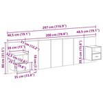 vidaXL Tête de lit avec armoire 3 Pièces Bois Ancien Bois d'ingénierie