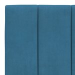vidaXL Coussin de tête de lit Hanko bleu 100 cm velours