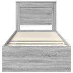 vidaXL Cadre de lit Gris Sonoma 100 x 200 cm Pin massif