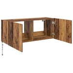 vidaXL Meuble TV mural Bois Ancien 100 x 35 x 41 cm Bois d'ingénierie