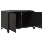 vidaXL Meuble TV noir 68x39x43 5 cm acier