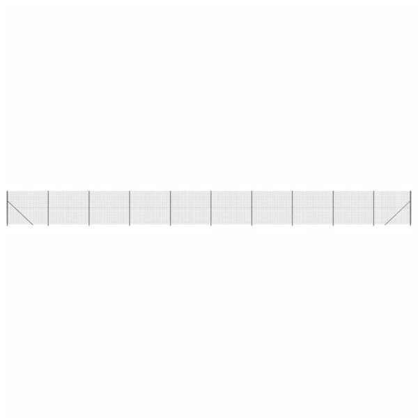 vidaXL Clôture en treillis métallique avec bride anthracite 1 8x25 m
