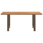 vidaXL Table à manger marron clair bois de chêne massif rectangulaire
