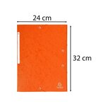 Chemise 3 rabats + elastique A4 cap 35 mm carte Orange EXACOMPTA