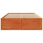 vidaXL Cadre de lit sans matelas avec tiroirs brun cire 150x200 cm pin