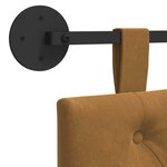 vidaXL Tête de lit suspendue Avec lumière LED Marron Velours