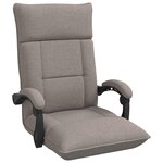 vidaXL Fauteuil de sol ajustable Taupe Tissu