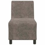 vidaXL Canapé modulaire sans accoudoirs Gris foncé 55 cm Similicuir suède