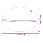 vidaXL Coussin de piscine d'hiver Bleu Ø 310 x 180 cm PVC