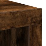 vidaXL Table basse Chêne fumé 100x100x35 cm Bois d'ingénierie