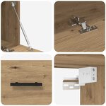 vidaXL Meuble mural Montage mural chêne artisanal 100 x 36.5 x 35 cm