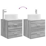 vidaXL Vanité de lavabo mural Sonoma gris 49 5 x 44 5 x 65 5 cm