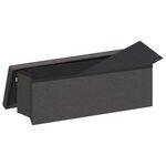 vidaXL Banc de rangement pliable gris foncé faux lin
