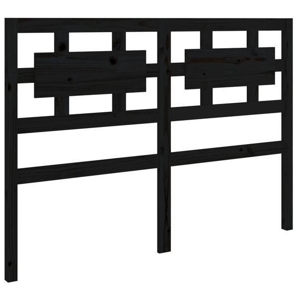 vidaXL Tête de lit Noir 185 5x4x100 cm Bois massif de pin