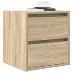 vidaXL Tables de chevet murales 2 Pièces chêne sonoma 38x34x40 cm
