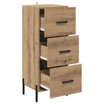 vidaXL Buffet chêne artisanal 34 x 34 5 x 90 cm Bois d'ingénierie