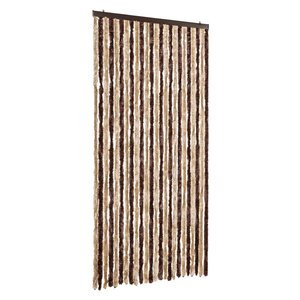 vidaXL Rideau anti-mouches beige et marron clair 100x230 cm chenille