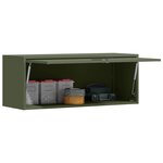 vidaXL Armoire murale pour garage Vert olive 90 x 33 x 35 cm
