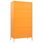 vidaXL Garde-robe Jaune moutarde 90x50x180 cm Acier