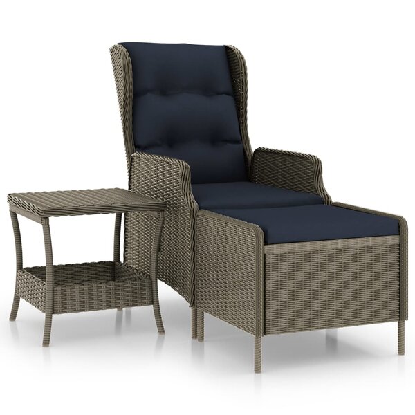 vidaXL Salon de jardin 2 Pièces avec coussins résine tressée marron
