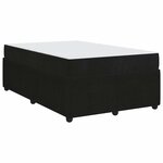 vidaXL Cadre de lit avec matelas Noir 120 x 190 cm tissu