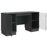 vidaXL Bureau avec étagère Noir 142 5 x 50 x 75 cm Bois d'ingénierie