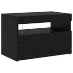 Meubles TV vidaXL 2 Pièces avec lumières LED Chêne noir Bois d'ingénierie